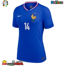 Camisa de Futebol França Adrien Rabiot #14 Equipamento Principal Mulheres Europeu 2024 Manga Curta